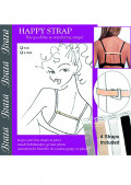 Braza Happy strap 4-pack beige, sort, hvid, clear
