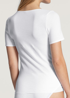 Calida Feminin Sense short-sleeve top XS-XL hvid