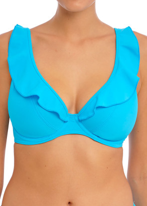 Freya Swim Jewel Cove Plain Turquoise bikiniöverdel högt apex D-M-kupa 
