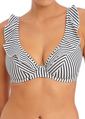 Freya Swim Jewel Cove Stripe Black bikiniöverdel high apex D-M kupa