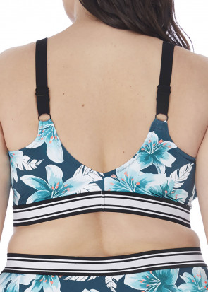 Elomi Swim Island Lily bikinioverdel crop top F-K skål mønstret