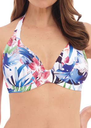 Fantasie Swim Santa Catalina halterneck bikiniöverdel D-M kupa mönstrad